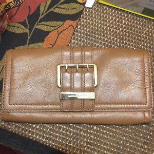 Michael Kors Brown Leather Clutch
